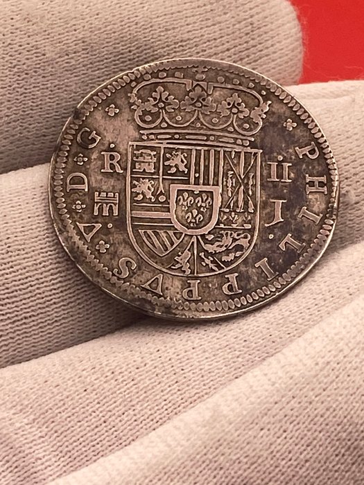 Spanien. Filip 5.. 2 Reales 1717  - Segovia J