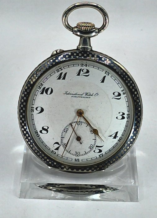 International Watch Co - große Tula-Silber Lepine Taschenuhr - Kaliber 52-19lig H5 - Schweiz omkring 1914