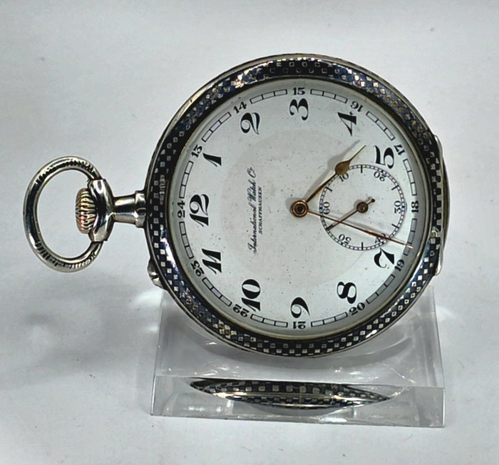 International Watch Co - große Tula-Silber Lepine Taschenuhr - Kaliber 52-19lig H5 - Schweiz omkring 1914