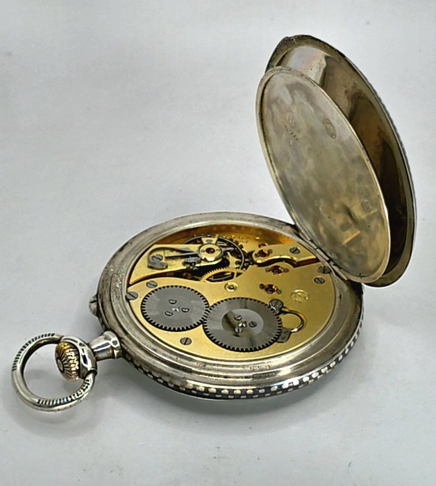 International Watch Co - große Tula-Silber Lepine Taschenuhr - Kaliber 52-19lig H5 - Schweiz omkring 1914