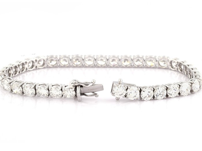 Armbånd - 18 kraat Hvidguld -  15.15ct. tw. Diamant (Laboratoriedyrket)