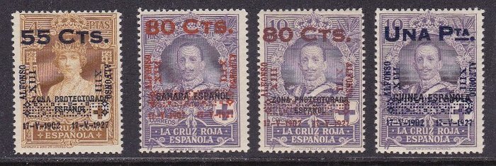 Spanien 1927 - XXV årsdagen for konorationen af Alfonso XIII - Edifil 392/401