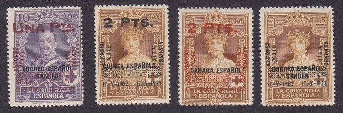 Spanien 1927 - XXV årsdagen for konorationen af Alfonso XIII - Edifil 392/401