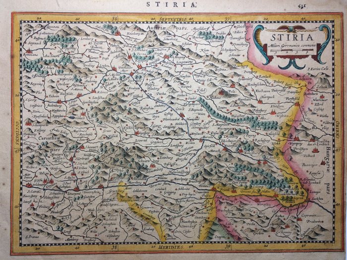 Østrig - Steiermark, Graz; Petrus Kaerius / J.E. Cloppenburgh - Stiria - 1632