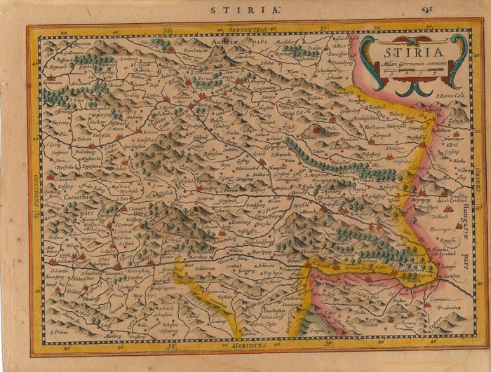 Østrig - Steiermark, Graz; Petrus Kaerius / J.E. Cloppenburgh - Stiria - 1632