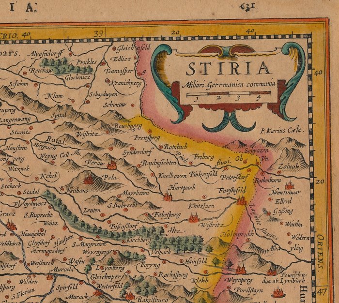 Østrig - Steiermark, Graz; Petrus Kaerius / J.E. Cloppenburgh - Stiria - 1632