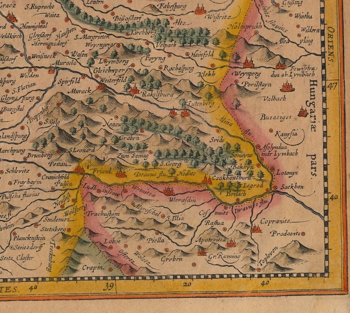 Østrig - Steiermark, Graz; Petrus Kaerius / J.E. Cloppenburgh - Stiria - 1632