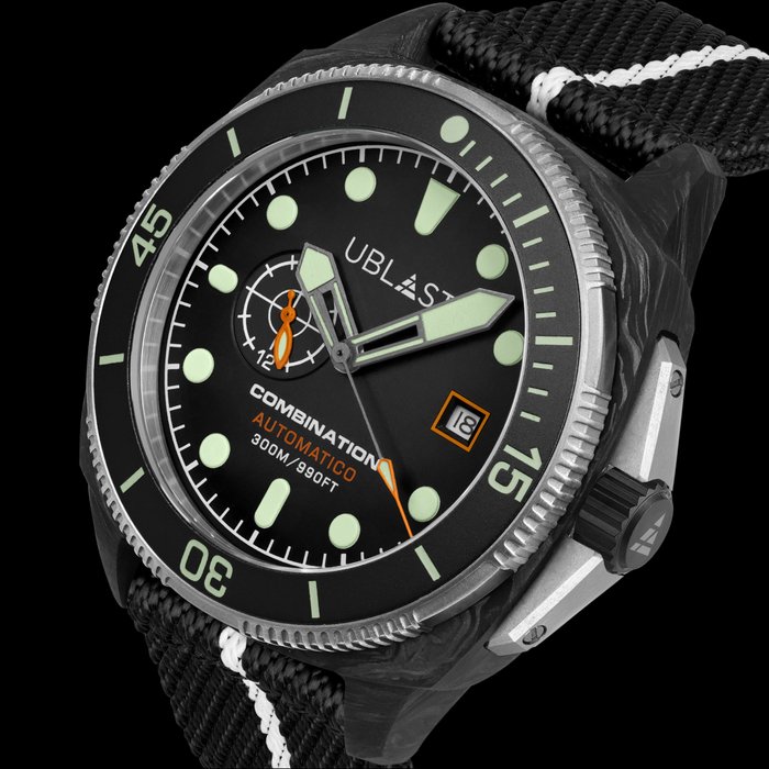 Ublast - Combination - Carbon  Titanium - UBCO42NBK - Nato Strap - Automatic - Limited Edition - Mænd - Ny