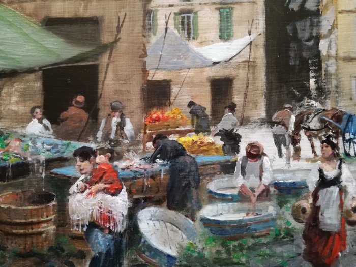 Francesco Tammaro (1939) - Mercatino in zona Vasto (Napoli)