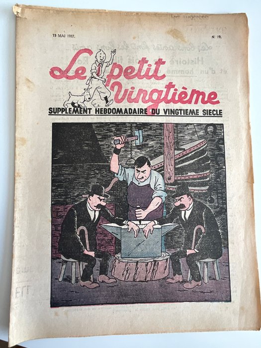 Le Petit Vingtième - Ensemble de 2 fascicules 1936-1937  - couvertures de Hergé - 2 magasiner