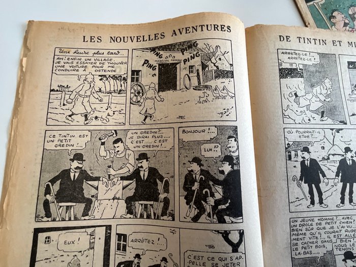 Le Petit Vingtième - Ensemble de 2 fascicules 1936-1937  - couvertures de Hergé - 2 magasiner