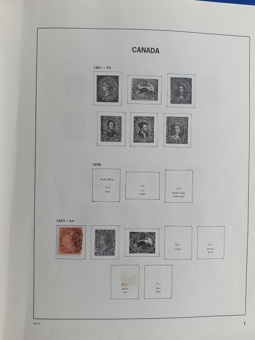 Canada 1859/1994 - Samling i Davo-album og lager i 2 lagerbøger