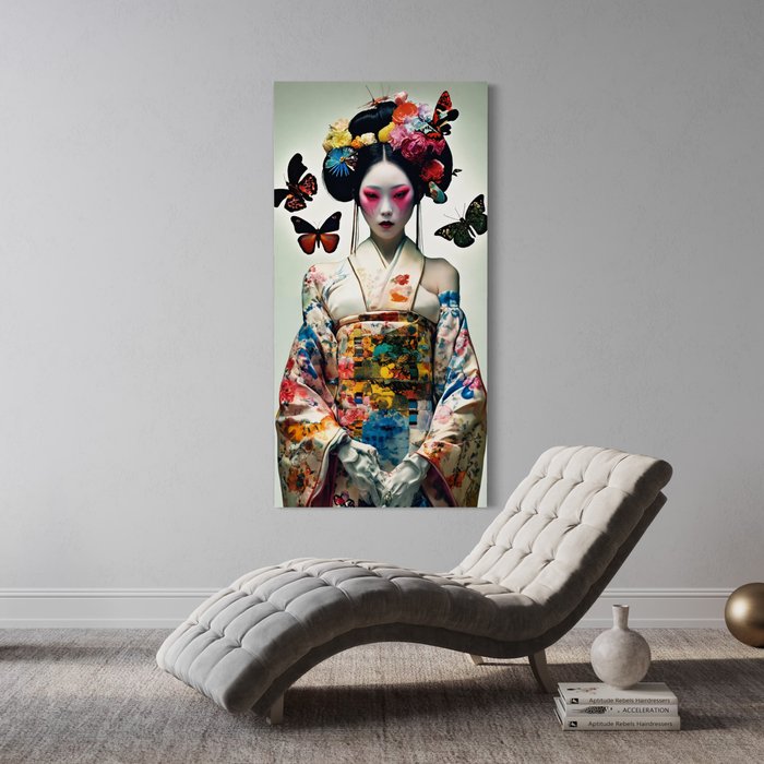 Hiroshi (1981) - Geisha Butterfly #3 Toile (XXL)