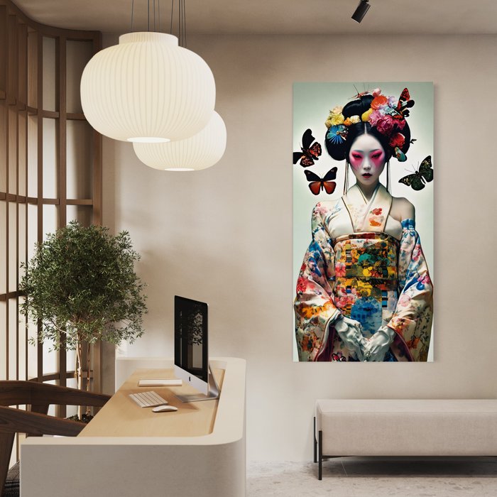 Hiroshi (1981) - Geisha Butterfly #3 Toile (XXL)