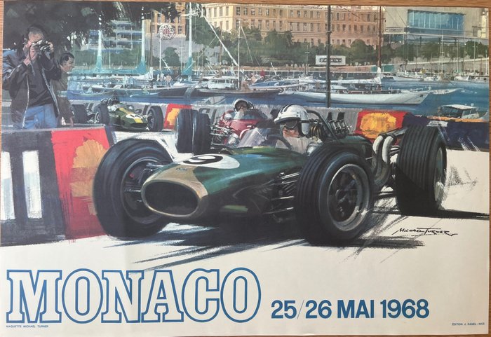 Anonymous - Poster pubblicitario- GP Monaco 1968- (After) - 1980‹erne