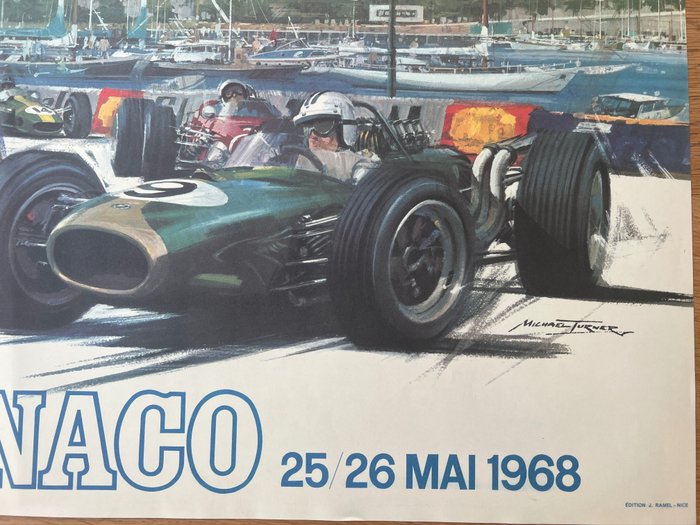 Anonymous - Poster pubblicitario- GP Monaco 1968- (After) - 1980‹erne