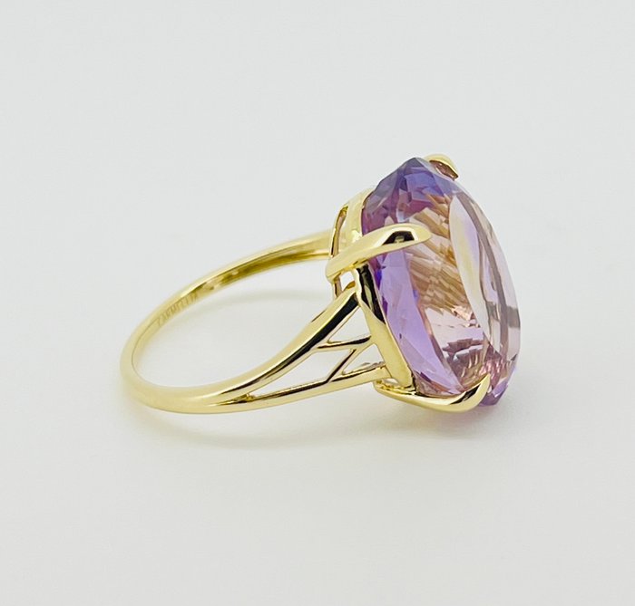 Ring - 14 karat Gulguld Ametrin - Ametrine