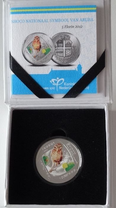 Aruba (Hollandsk Caribien), Hollandske Antiller. 5 Florin / 5 Gulden 2005/2012 (2 stuks) Proof  (Ingen mindstepris)