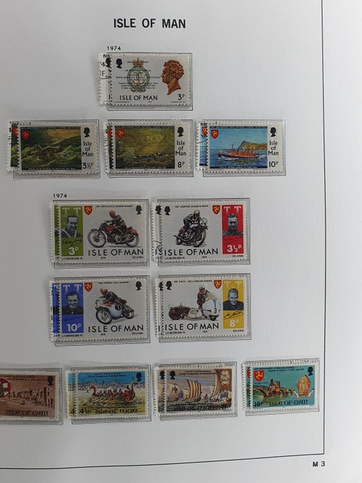 Isle de Man og Alderney 1973/2005 - Samling i 3 Davo albums med kassette