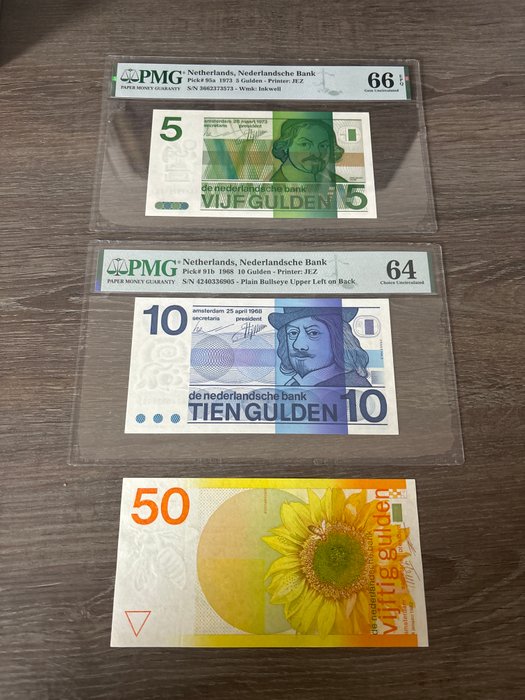 Holland. - 3 banknotes - various dates  (Ingen mindstepris)