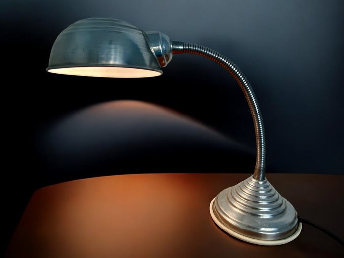 Bordlampe - 1950'ernes industri-/rumalder - Aluminium