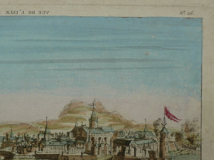 Europa - Grækenland / Kreta; Basset - Vue perspective de L'Isle de Candie dans la Mer Mediterranée - 1751-1760