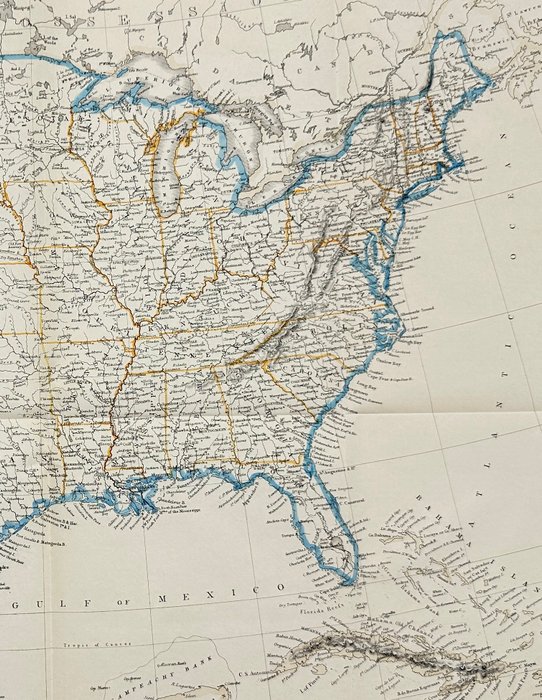 America - Nordamerika / USA; Joseph Wilson Lowry - The Imperial Atlas of Modern Geography - 1851-1860