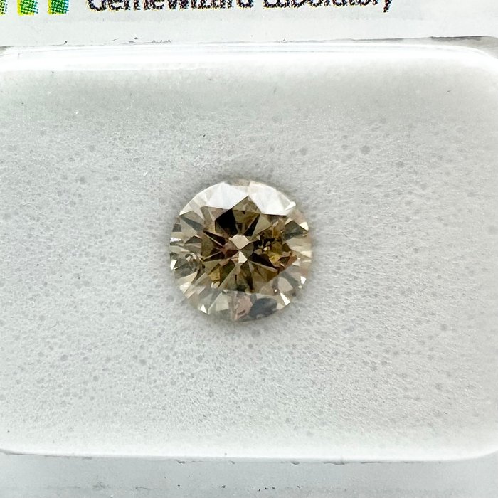 Ingen mindstepris - 1 pcs Diamant  (Naturfarvet)  - 0.50 ct - Rund - Fancy deep Grå - VS1 - Gemewizard Gemological Laboratory (GWLab)