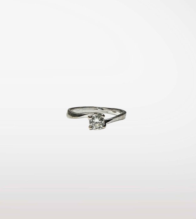 Forlovelsesring - 18 kraat Hvidguld -  0.27ct. tw. Diamant (Natur) - 18 kt diamantring