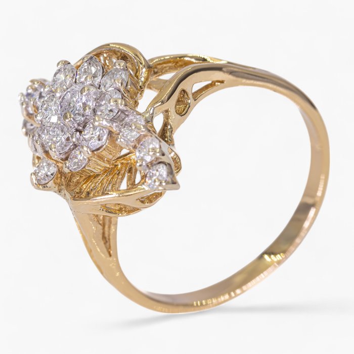 Ingen mindstepris - Ring - 14 karat Gulguld, Ingen reserve - IGI Antwerpen - 1.05ct diamanter - -  1.05ct. tw. Diamant (Natur)