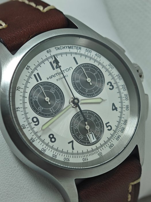 Hamilton - Khaki Aviation Chronograph "Panda" - Ingen mindstepris - H764120 - Mænd - 2000-2010