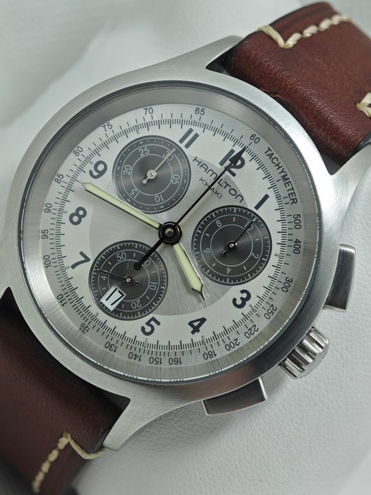 Hamilton - Khaki Aviation Chronograph "Panda" - Ingen mindstepris - H764120 - Mænd - 2000-2010