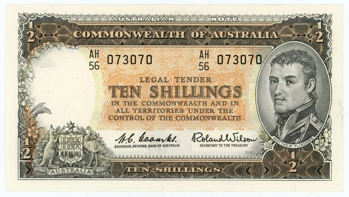 Australien. - 10 Shillings ND (1961-65) - Pick 33a  (Ingen mindstepris)