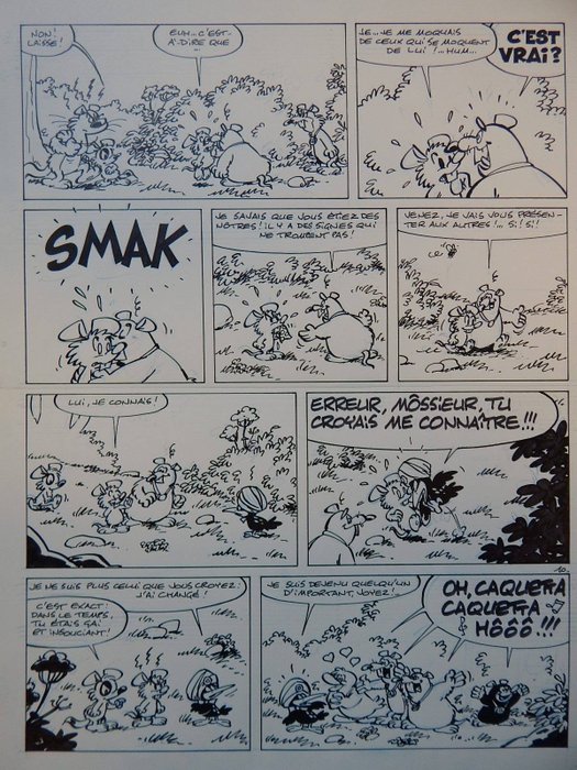 Walli - 1 Original page - Chlorophylle T14 - Le Combat des mages - 1988