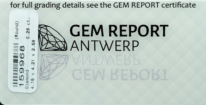 1 pcs Diamant  (Natur)  - 0.29 ct - I - SI2 - Gem Report Antwerp (GRA)