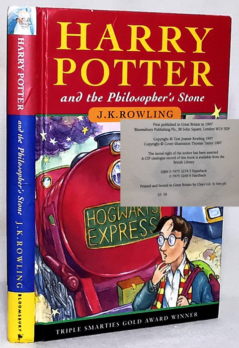 Joanne Rowling - Harry Potter and the Philosopher's Stone [Rare/ Copyright Error] - 1997