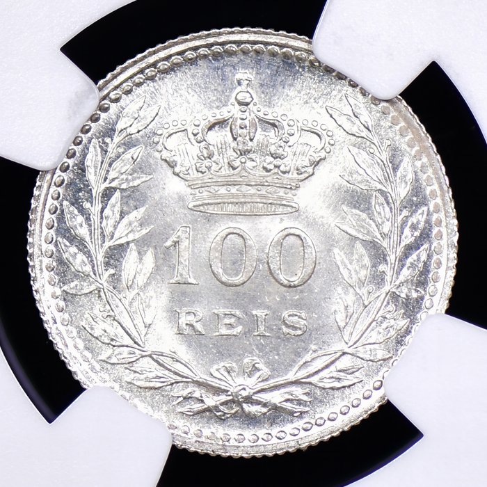 Portugal. D. Manuel II (1908-1910). 100 Reis 1910 - NGC - MS 64  (Ingen mindstepris)