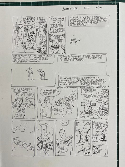 Franz - 2 Original preliminary page - Poupée d'Ivoire - T6 Le juge