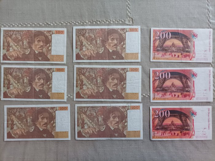 Frankrig. - 21 banknotes - various dates  (Ingen mindstepris)