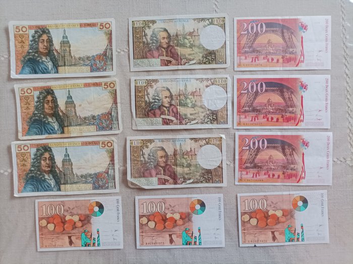 Frankrig. - 21 banknotes - various dates  (Ingen mindstepris)