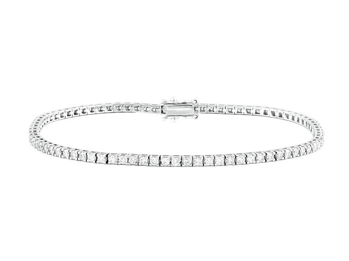 Armbånd - 18 kraat Hvidguld -  194ct tw Diamant (Natur)