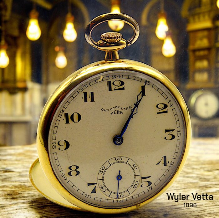 Wyler Vetta - Oro 750 (18 Kt) mod. Chronometre Pocket Watch - 68636 - 1901-1949