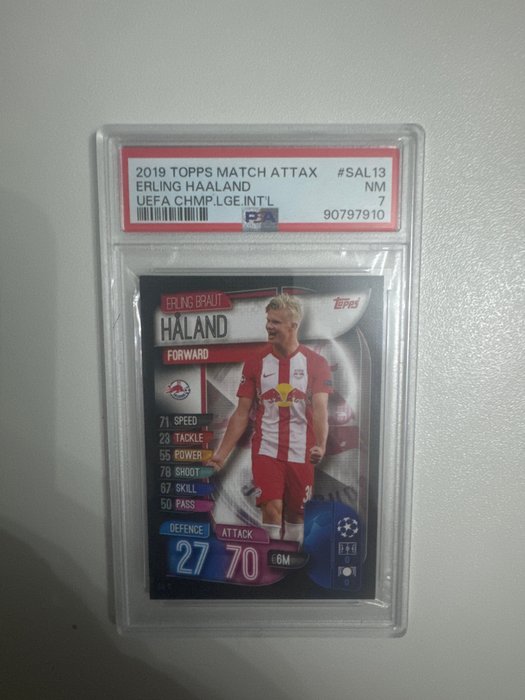 2019/20 - Topps - Match Attax UCL - Erling Haaland - #SAL13 - Rookie - 1 Graded card - PSA 7