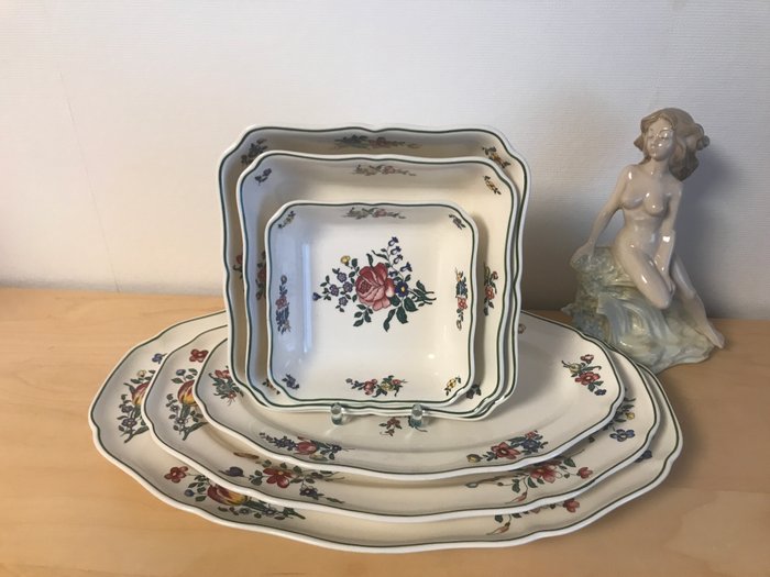 Villeroy  Boch - Middagsservice - Serveringsskåle og serveringsfade, porcelæn. Gamle Strasbourg