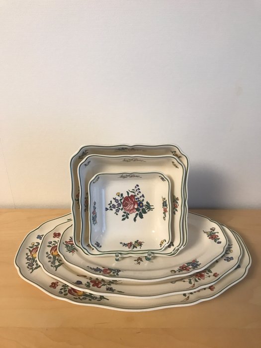 Villeroy  Boch - Middagsservice - Serveringsskåle og serveringsfade, porcelæn. Gamle Strasbourg