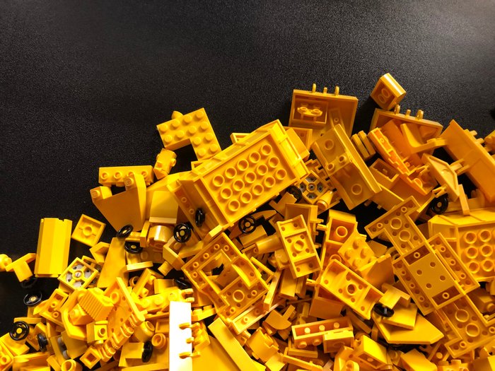 Lego - Geen serie - LEGO Partij van 1000 gram diverse gele bouwstenen en onderdelen