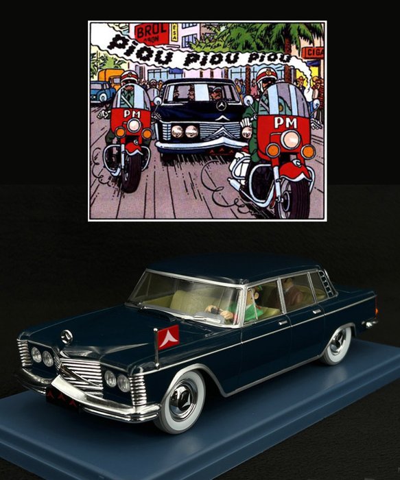 Tintin - 2 Voitures Tintin - La Limousine Officielle  – 2002 (1/24 et 1/43)  - Tintin et les Picaros