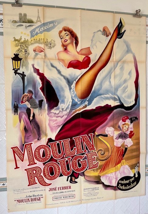 Moulin rouge (1952) - John Houston, Zsa Zsa Gabor - Original French cinema release, 120x160 cm)