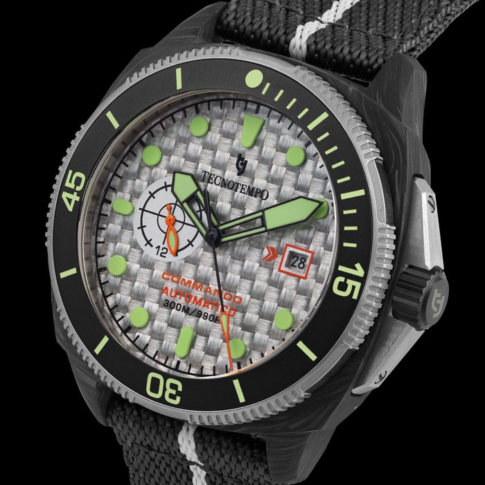 Tecnotempo - "Commando" - Forged Carbon  Titanium - Automatic - Ingen mindstepris - TT.300CT.FCW (carbon fiber style dial - Nato strap) - Mænd - 2011-nu