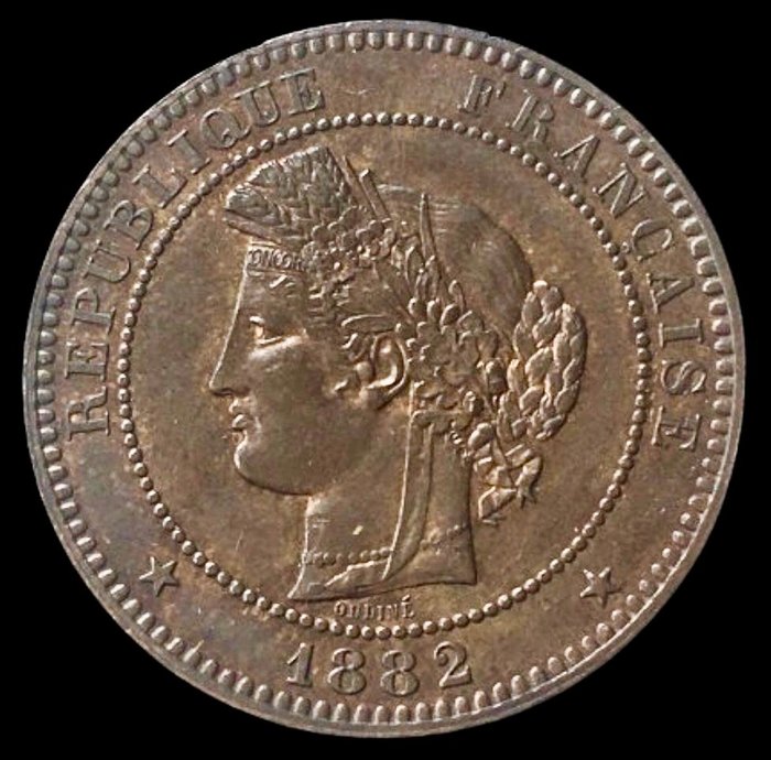 Frankrig. Republic. 10 céntimos - 1882 A - (R740)  (Ingen mindstepris)